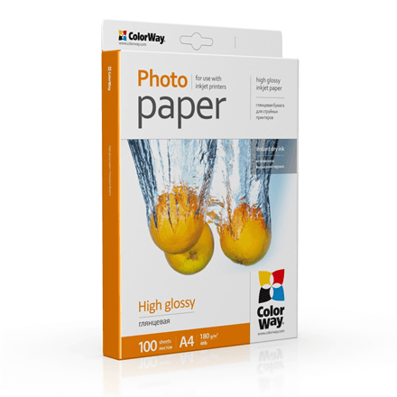 ColorWay Photo Paper, 100 sheets | High Glossy | 180 g/m² | A4 – image 1