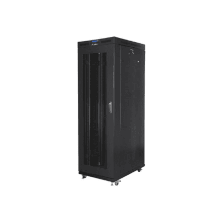 Lanberg Rack cabinet 19" free-standing 27U/800x1200 (flat pack) with mesh door, LCD – image 1