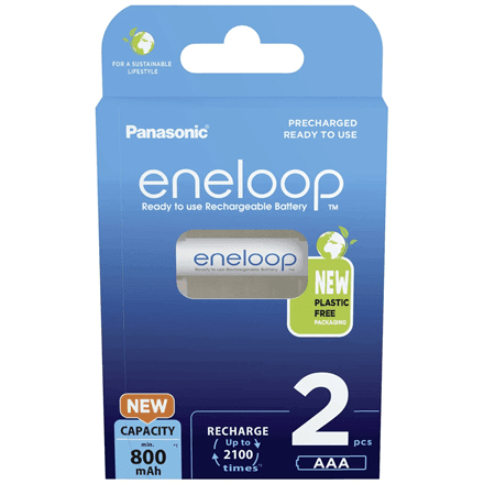 Panasonic | Rechargeable Batteries | ENELOOP BK-4MCDE/2BE | AAA | 800 mAh | 2 pc(s) – image 1