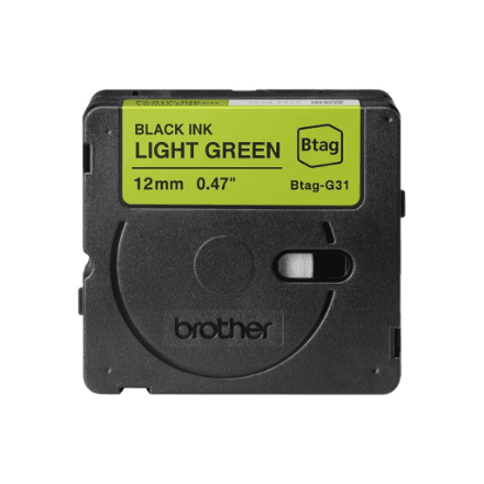 Brother BTAG-G31 | Black on Light Green | Btag – nuotrauka 1