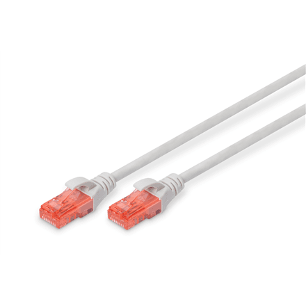 Digitus CAT 6 U/UTP | Patch cord | Length 10 m | Grey – nuotrauka 1
