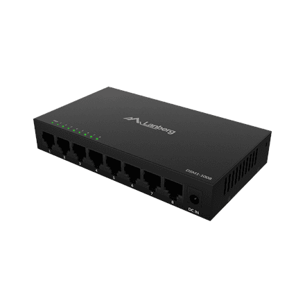 Lanberg | Switch 8x1GB/s Unmanagment Gigabit Ethernet Desktop 12V metal case | DSM1-1008 – nuotrauka 1