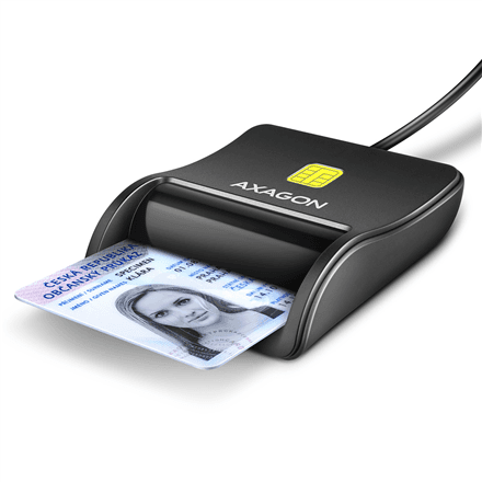 AXAGON Compact desktop USB contact Smart/ID card reader with long, USB-A cable | CRE-SM3N – nuotrauka 1