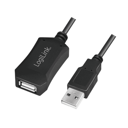 Logilink | USB 2.0 repeater 5m | USB-A to USB-A USB A male | USB A female – nuotrauka 1