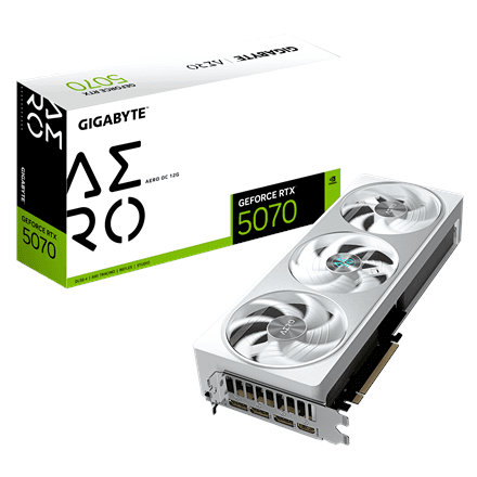 Gigabyte GeForce RTX 5070 AERO OC 12G · NVIDIA · 12 GB – nuotrauka 1