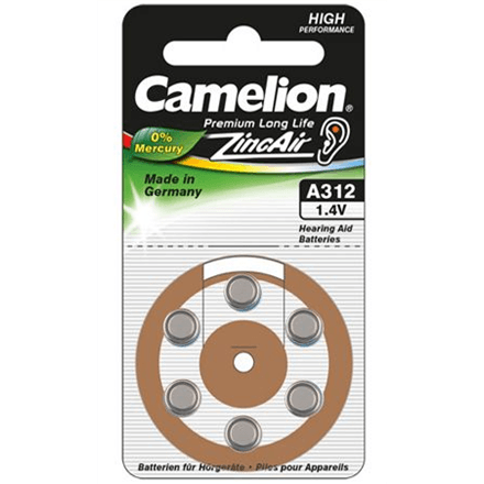Camelion | A312/DA312/ZL312 | Zinc air cells | 6 pc(s) – image 1