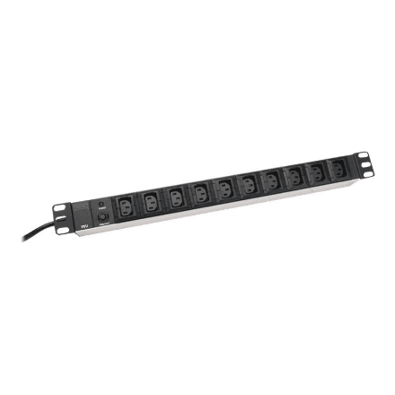 Digitus | Aluminum outlet strip, IEC C14 plug | DN-95404 | Sockets quantity 10 – image 1