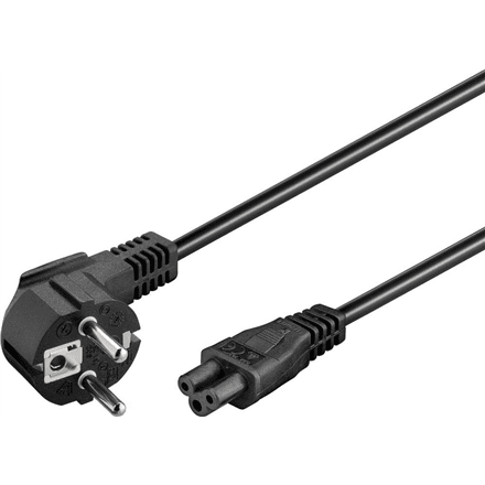 Goobay | Power supply cord (CEE/7/7 to mickey), angled | 68004 | Black – nuotrauka 1