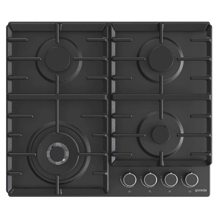 Gorenje | Hob | GW642AB | Gas | Number of burners/cooking zones 4 | Rotary knobs | Black – nuotrauka 1