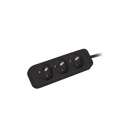 Lanberg Cable Power Strip, 3X French Outlets Quality-Grade Copper, 3 m | PS0-03E-0300-BK – image 1