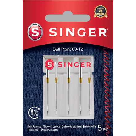 Singer | Ball Point Needle 80/12 5PK for Knit Fabrics – nuotrauka 1