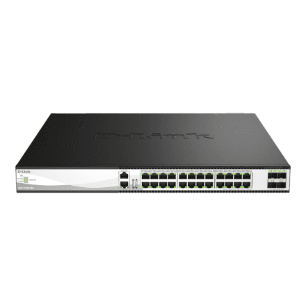 D-Link DXS-3130-28P/E 24-Port 10G Layer 3 Stackable Aggregation Managed PoE Switch | D-Link – nuotrauka 1