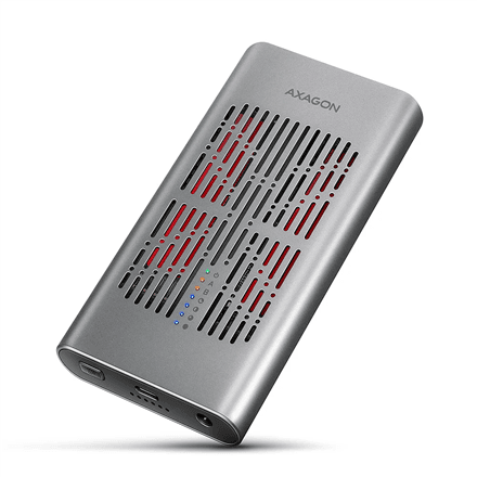 AXAGON USB-C 20Gbps Dual M.2 NVMe SSD CLONE MASTER Enclosure | EEM2-20GD – nuotrauka 1