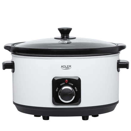 Adler | Slow Cooker | AD 6413w | 290 W | 5.8 L | Number of programs 3 | White – image 1