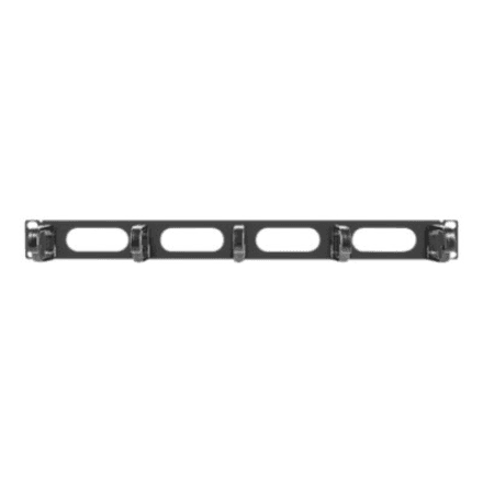 Lanberg 19" cable management panel 5 rings - type B 1U | AK-1205-B | Black – image 1