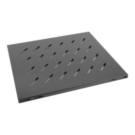 Lanberg 19" fixed shelf 1U/465x515mm, max load capacity up to 120kg | AK-1003-B | Black – image 1