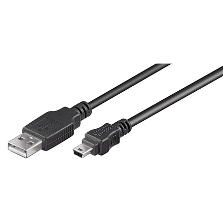 Goobay 50767 USB 2.0 Hi-Speed cable, black, 1.8 m | Goobay | USB-A to mini-USB – image 1