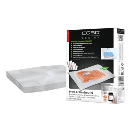 Caso | Foil bags | 01201 | 50 units | Dimensions (W x L) 16 x 23 cm | Ribbed – nuotrauka 1