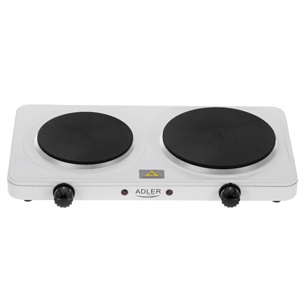 Adler Hot Plate | AD 6520 | Number of burners/cooking zones 2 | Electric | White – image 1