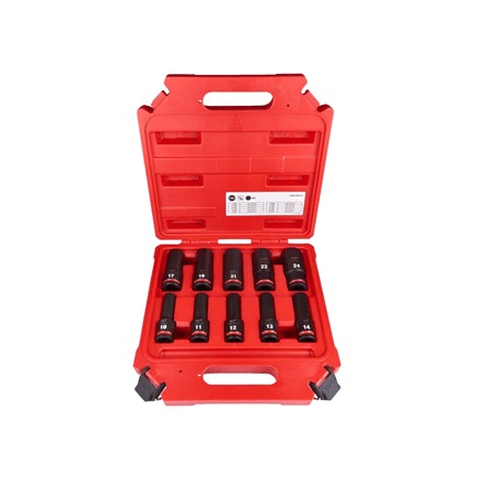 Milwaukee | 1/2" Impact socket set deep, 10 pcs | 4932480457 – image 1