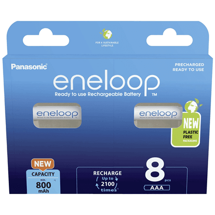 Panasonic | Rechargeable Batteries | ENELOOP BK-4MCDE/8BE | AAA | 800 mAh | 8 pc(s) – nuotrauka 1
