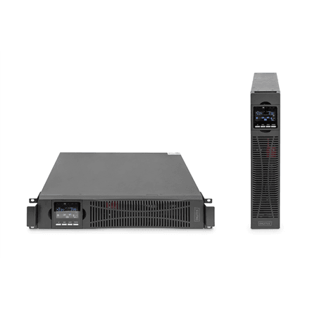 DIGITUS OnLine UPS, rack/tower, 3000VA, 3000W, LCD, 8 x C13, 1 x C19, RS-232, USB, SNMP card (optional), relay card (optional) · Digitus · OnLine UPS – nuotrauka 1