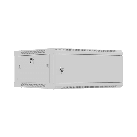 Lanberg Wall mounted installation cabinet 19" 4U 600X600 | WF01-6604-00S | Grey – image 1
