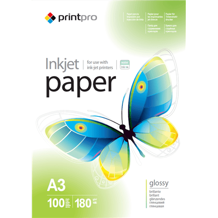 Photo paper PrintPro, 100 sheets | High Glossy | 180 g/m² | A3 – image 1