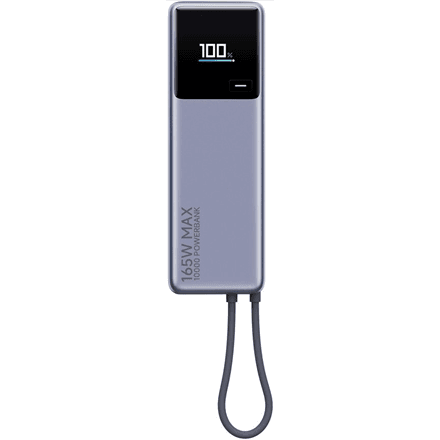 Xiaomi 165W Power Bank (Integrated Cable) | 10000 mAh | USB-C | Gray – image 1