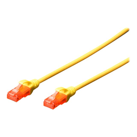 Digitus Patch cord | CAT 6 U-UTP | AWG 26/7 | Cable length: 2 m | Yellow – nuotrauka 1