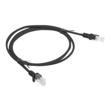 Lanberg | Patch cable - CAT 6 | RJ-45 - male | RJ-45 - male | 1 m | Black | RAL 9004 – image 1