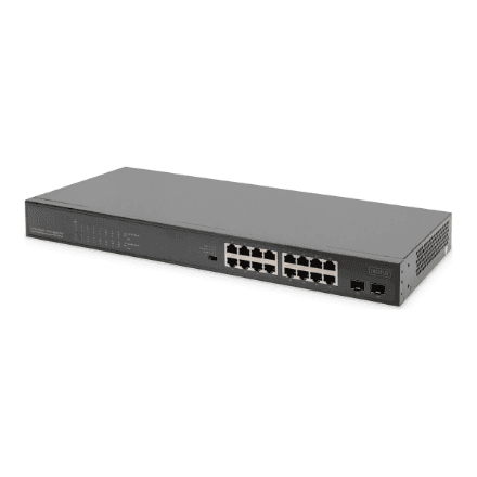 Digitus 16 Port Gigabit PoE Switch – image 1