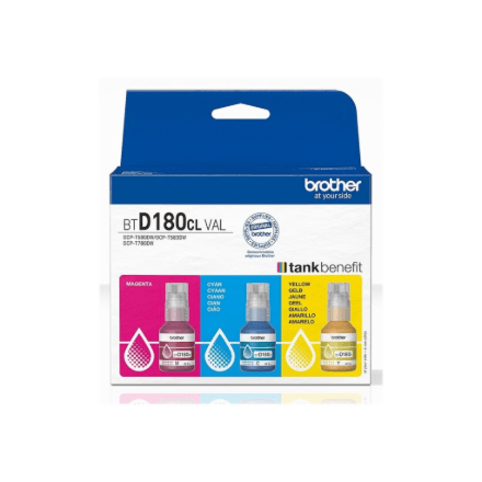 Brother BTD180CL | Ink refill | Yellow, Cyan, Magenta – image 1