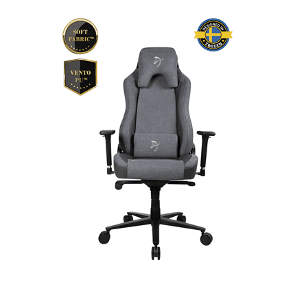 Arozzi Vernazza Vento Gaming Chair Vento Polyurethane; Soft Fabric; Metal; Aluminium | Ash – image 1