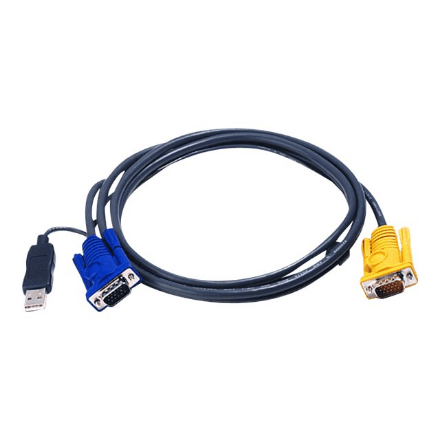 Aten | 1.8M USB KVM Cable with 3 in 1 SPHD and built-in PS/2 to USB converter | 2L-5202UP – nuotrauka 1