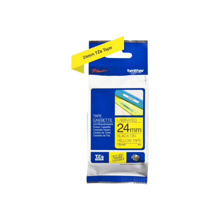 Brother | TZe-651 Laminated Tape | Black On Yellow | TZe | 8 m | 2.4 cm – nuotrauka 1