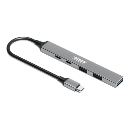 PORT CONNECT | USB-C Hub with 4 USB ports, 1X USB-C, 100W – image 1
