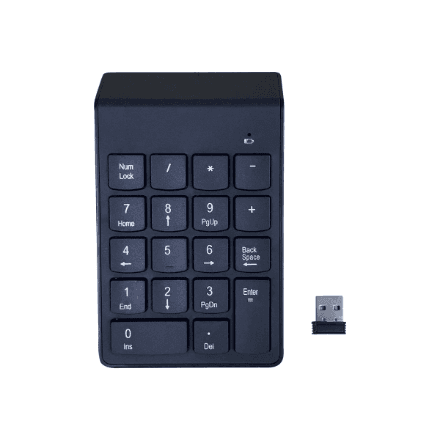 Gembird | Numeric keypad | KPD-W-02 | Numeric keypad | Wireless | N/A | Black – image 1
