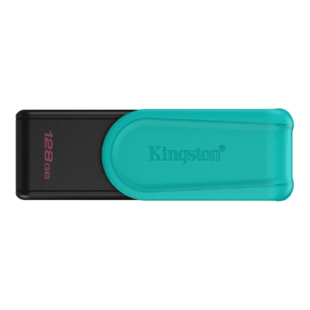Kingston USB Flash Drive | DataTraveler Exodia S | 128 GB | USB Type-A | Black/Turquoise – image 1