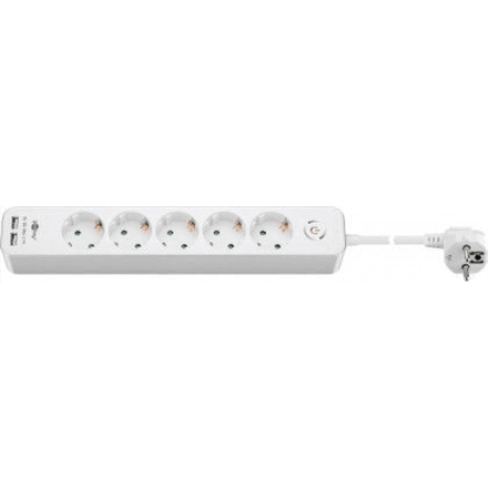 Goobay | 5-way power strip with switch and 2 USB ports 1.5 m | Sockets quantity 5 – nuotrauka 1