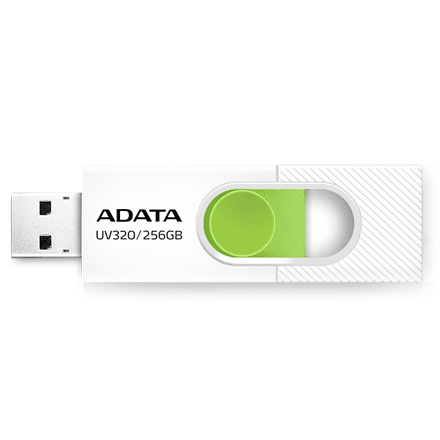ADATA | USB Flash Drive | UV320 | 256 GB | USB Type-A | White/Green – image 1