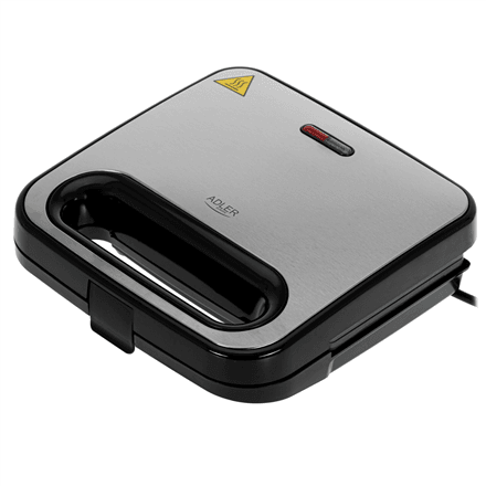 Adler Sandwich Maker | AD 3076 | 1000 W | Number of plates 1 | Black/Silver – nuotrauka 1