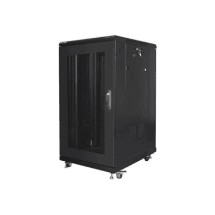 Lanberg Rack cabinet 19" free-standing 22U/600x800 (flat pack) with mesh door – image 1