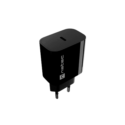 Natec Ribera USB Charger 1X USB-C 20W, Black – nuotrauka 1
