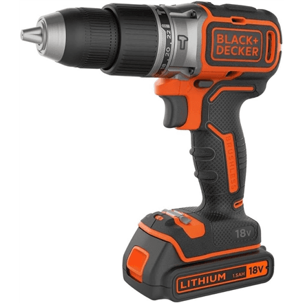 BLACK & DECKER 18V Drill Driver with 2x2.0 Ah Batteries | BCD383D2XK-QW – nuotrauka 1