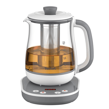 TEFAL BJ551B10 | Tea Kettle | 1400 W | 1.5 L | Glass | 360° rotational base | White/Grey – image 1