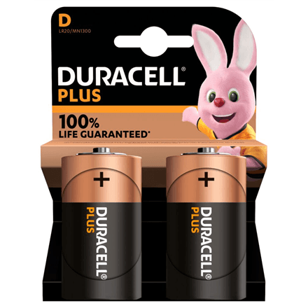 Duracell | Plus MN1300 | D | Alkaline | 2 pc(s) – nuotrauka 1