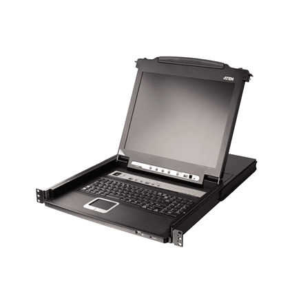 Aten 8-Port PS/2-USB VGA 17" LCD KVM Switch with Daisy-Chain Port and USB Peripheral Support – image 1