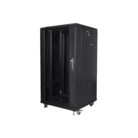 Lanberg | Rack cabinet 19" free-standing 22U/600x600 (flat pack) | FF01-6622-12B | Black – nuotrauka 1