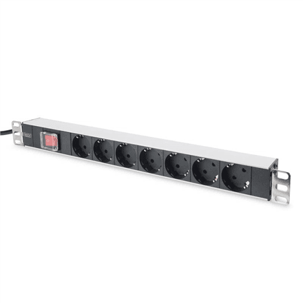 Digitus | Aluminum outlet strip with switch | DN-95402 | Sockets quantity 7 – nuotrauka 1